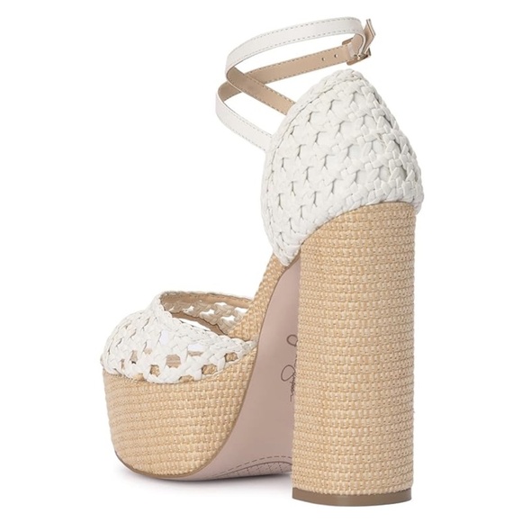 NEW Jessica Simpson Aditi Woven Platform Ankle Strap Sandals in Bright W… - Picture 3 of 5